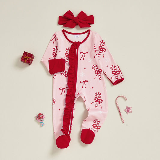Newborn Baby Girl Christmas Romper