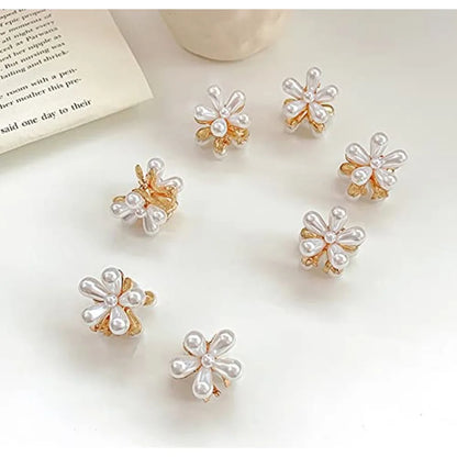10 Pcs Mini Pearl Claw Clips
