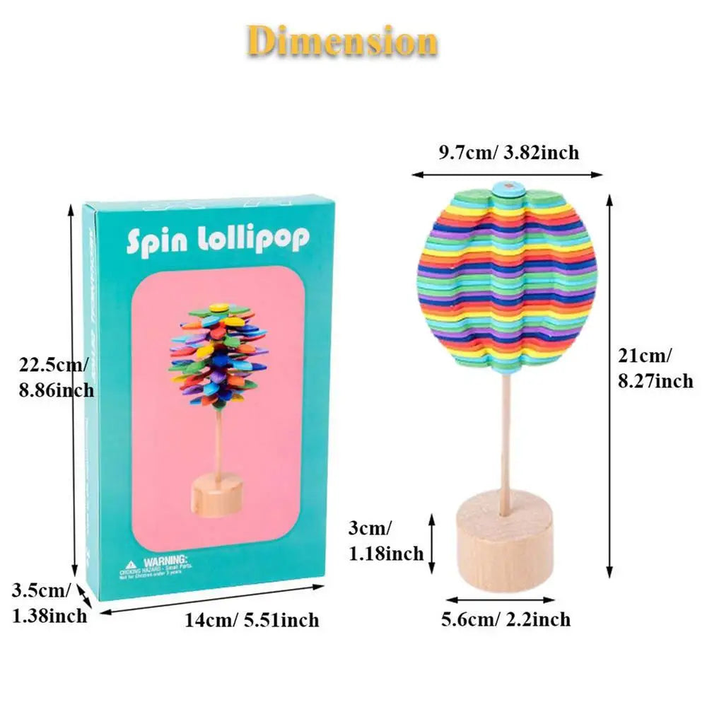 Wooden Spiral Lollipop Stress Relief Fidgets