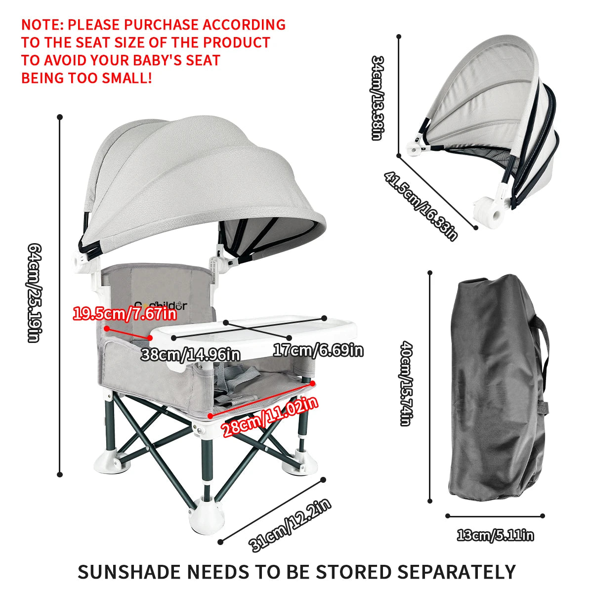Portable dining chair for children