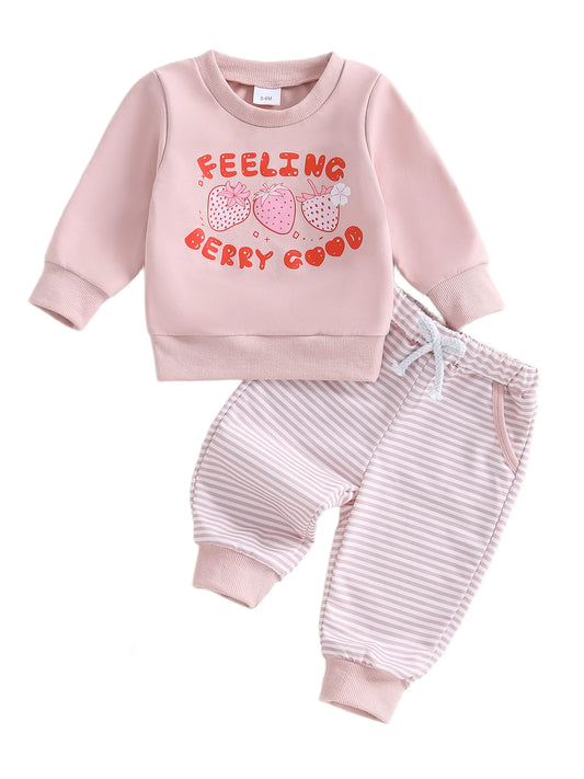 Cute Floral Print  2 Piece Outfit Set