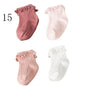 4Pair/lot Baby non-slip cotton socks