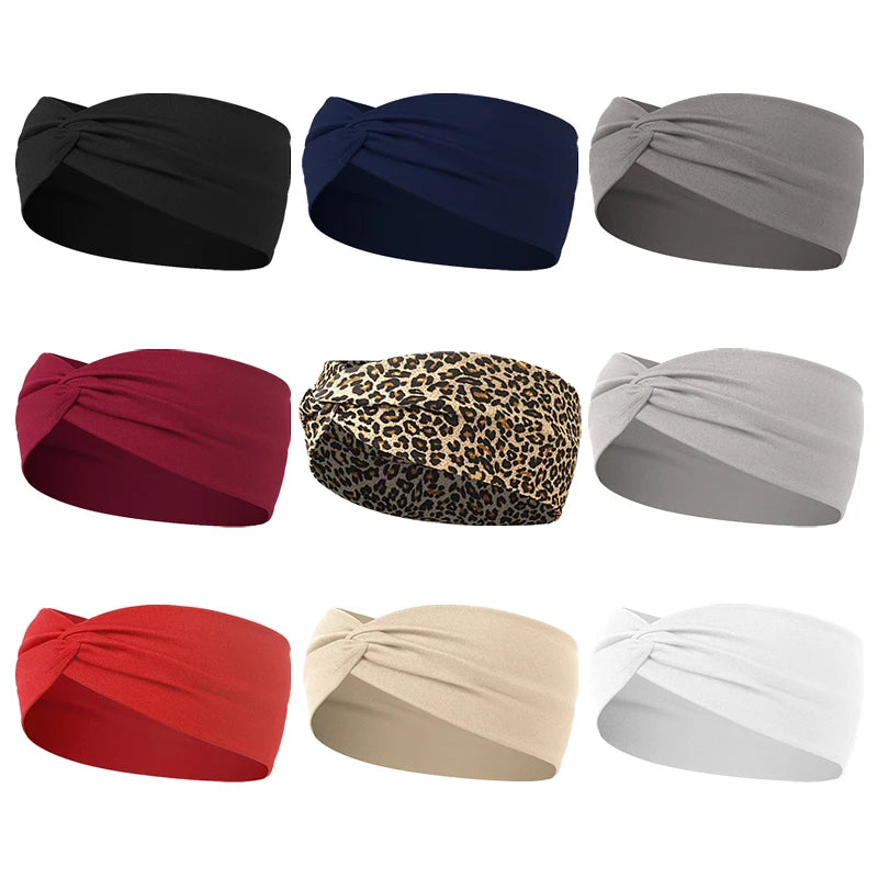 Leopard Print Elastic Knitted Headbands