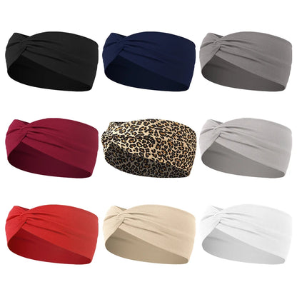 Leopard Print Elastic Knitted Headbands