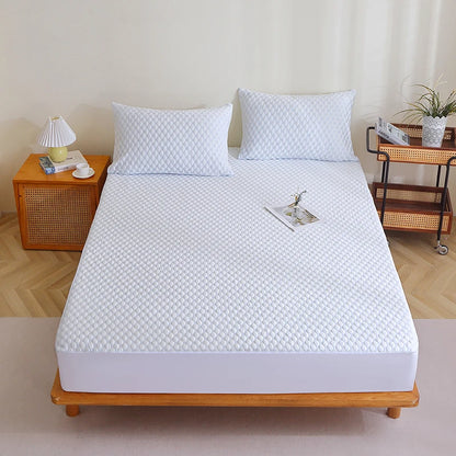 Sanitizing Waterproof Cooling Mattress Protector Set - Hypoallergenic