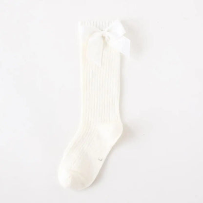 Girls Knee High Socks With Bows