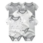 5pcs Short Sleeve Baby Bodysuits