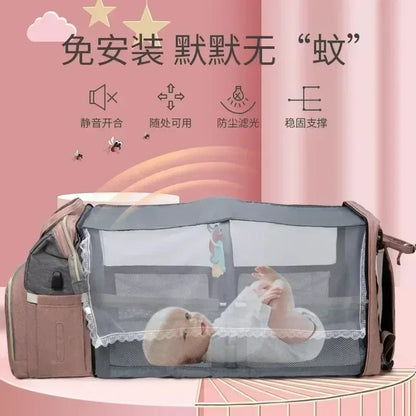 Mommy Bag Portable Folding Crib Bed
