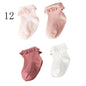 4Pair/lot Baby non-slip cotton socks