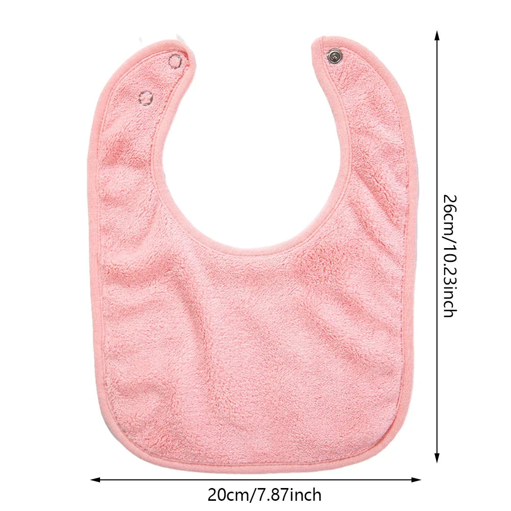 Solid Terry Towel Baby Bibs