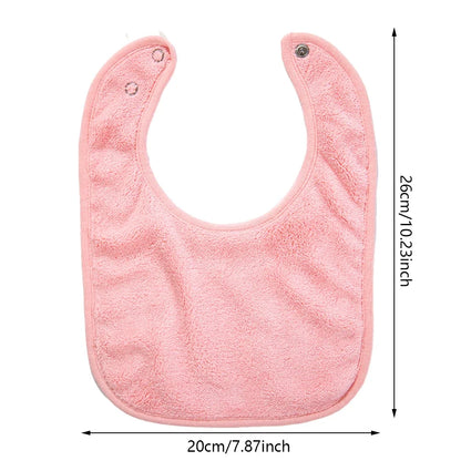 Solid Terry Towel Baby Bibs