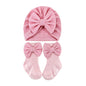 Baby Girl Turban Hat and Socks Set
