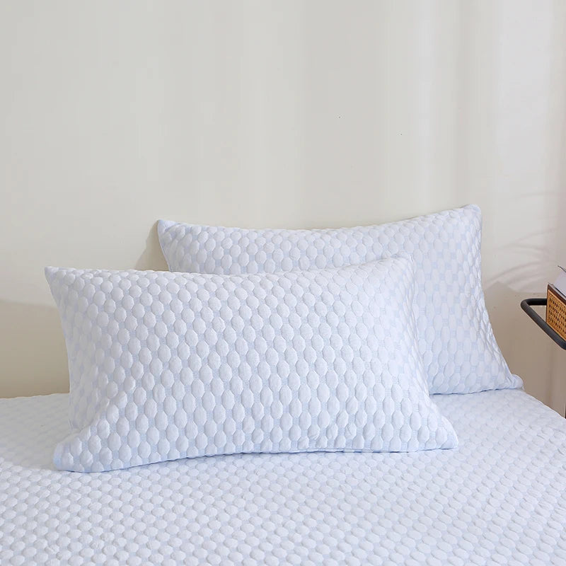 Sanitizing Waterproof Cooling Mattress Protector Set - Hypoallergenic