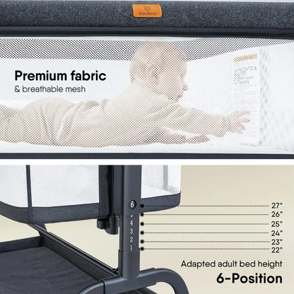 Baby Bassinet, 3-in-1 Infant & Toddler Cradle