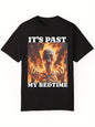 Men's Skull In Fire Crew Neck Short Sleeve